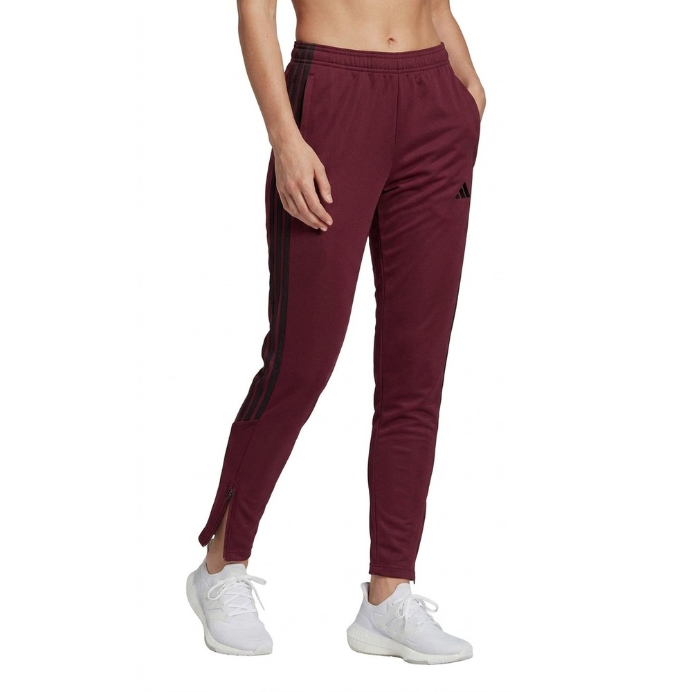 Adidas Track Pants Maroon AEROREADY Tapered Side‎ Stripe HR7119 - Small